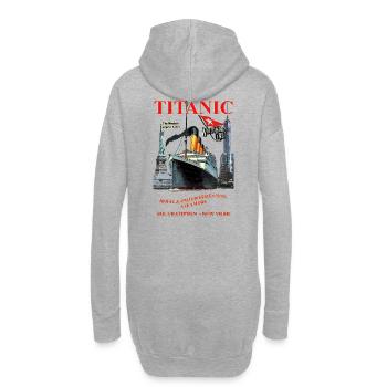 PAQUEBOT TITANIC création Louis RUNEMBERG © Adagp - Sweat-shirt à capuche long Femme - gris chiné - Dos