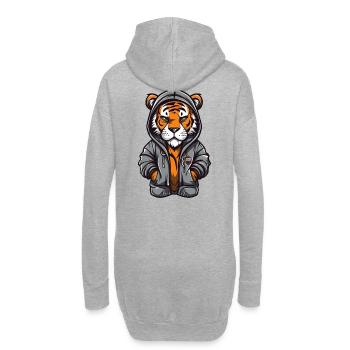 Tigre de la ville en sweat à capuche - Sweat-shirt à capuche long Femme - gris chiné - Dos