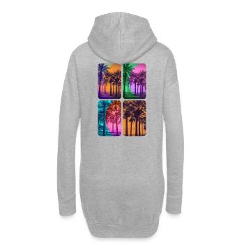 Beach Plamiers Sonnenuntergang Farben - Hoodie-Kleid - Grau meliert - Hinten