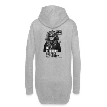 Imprimé de style de rue Pharaon rebelle - Sweat-shirt à capuche long Femme - gris chiné - Dos