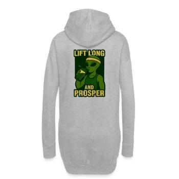 Alien Gym T-Shirt – Lift Long und Prosper - Hoodie-Kleid - Grau meliert - Hinten