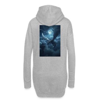 Le dernier dragon né du ciel - Sweat-shirt à capuche long Femme - gris chiné - Dos