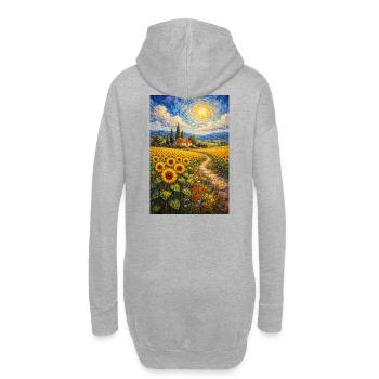 Sentier du tournesol dans le champ aurifère - Sweat-shirt à capuche long Femme - gris chiné - Dos