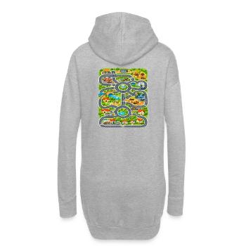 Sentier de jeux pour enfants du circuit urbain - Sweat-shirt à capuche long Femme - gris chiné - Dos