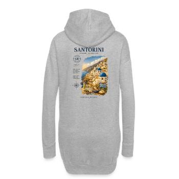 Santorini Inseltraum - Hoodie-Kleid - Grau meliert - Hinten