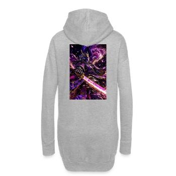 Star Samurai's Comet Sword - Hoodie Dress - heather grey - Back