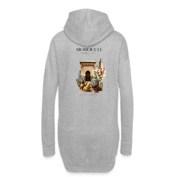 Morocco Medina Echo | Morocco Travel - Hoodie-Kleid - Grau meliert - Hinten