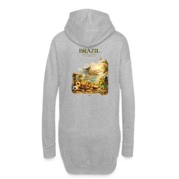 Brazil Tropical Explorer Artwork - Hoodie-Kleid - Grau meliert - Hinten
