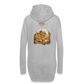 Peru Inca Land Heritage Art - Hoodie-Kleid - Grau meliert - Hinten