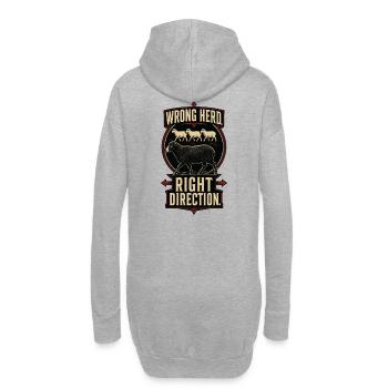 Mauvais troupeau – Bonne direction - Sweat-shirt à capuche long Femme - gris chiné - Dos