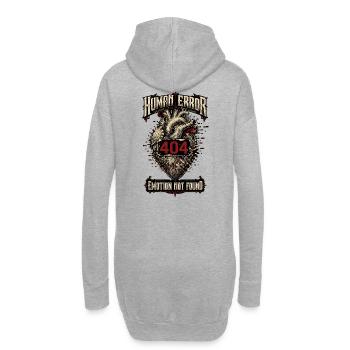Erreur humaine – Émotion non trouvée - Sweat-shirt à capuche long Femme - gris chiné - Dos