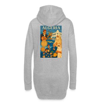Design CASBAH ALGERIA  - Sweat-shirt à capuche long Femme - gris chiné - Dos