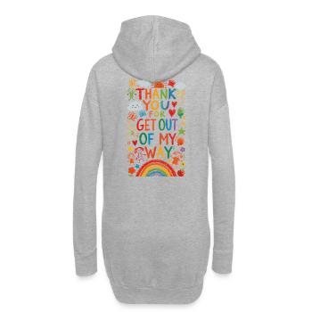 Merci Farbexplosion Wegfrei - Sweat-shirt à capuche long Femme - gris chiné - Dos