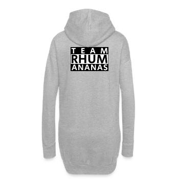 Team rhum ananas équipe - Sweat-shirt à capuche long Femme - gris chiné - Dos