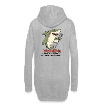 Requin de scène - Sweat-shirt à capuche long Femme - gris chiné - Dos