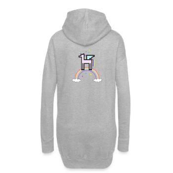 RetroUnicornArc-en-ciel - Sweat-shirt à capuche long Femme - gris chiné - Dos