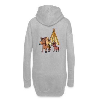 Wild West Peanut Muli Donkey Donkey Rider Rider - Sweat-shirt à capuche long Femme - gris chiné - Dos