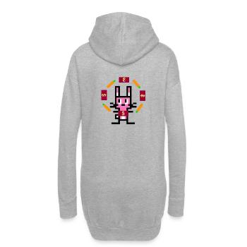 rabbit juggler - Hoodie Dress - heather grey - Back