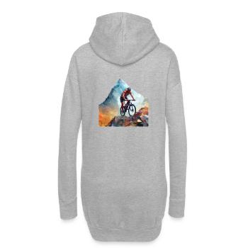 VTT - Sweat-shirt à capuche long Femme - gris chiné - Dos