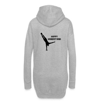Glücklicher Handstand - Hoodie-Kleid - Grau meliert - Hinten