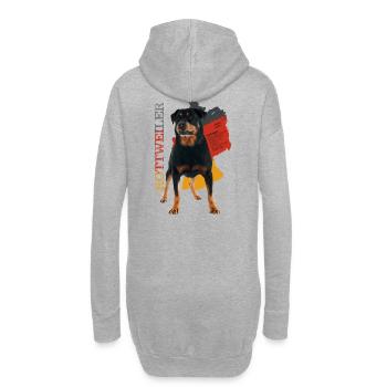 Rottweiler - Hoodie Dress - heather grey - Back