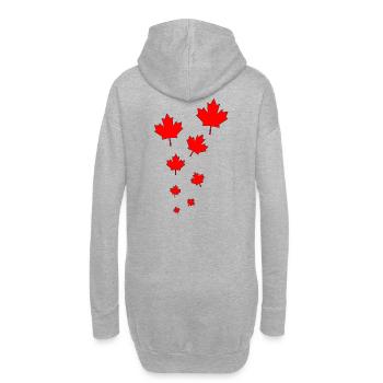 kanada Stil - Hoodie-Kleid - Grau meliert - Hinten