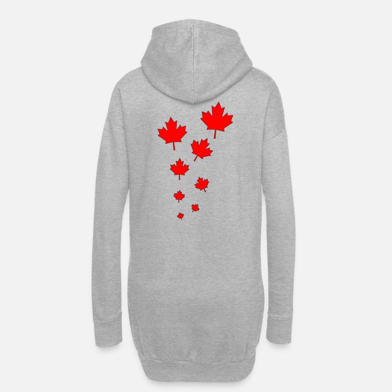 canada style - Sweat-shirt à capuche long Femme - gris chiné
