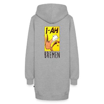 Bremer Stadtmusikanten Esel I-Aah - Hoodie-Kleid - Grau meliert - Hinten