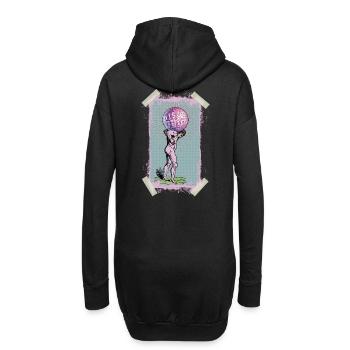 Disco-Typ - Hoodie-Kleid - Schwarz - Hinten