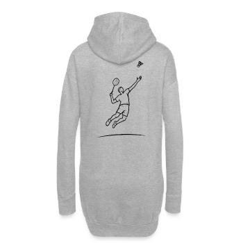 Badminton-Sprungheld - Hoodie-Kleid - Grau meliert - Hinten