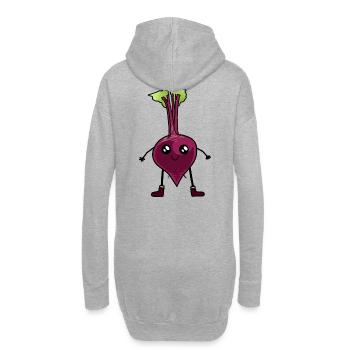 betterave, légumes, vitamines, récolte, jardin, bio - Sweat-shirt à capuche long Femme - gris chiné - Dos