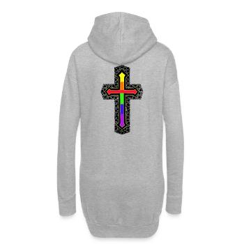 Croix Croix Kruzifx - Sweat-shirt à capuche long Femme - gris chiné - Dos