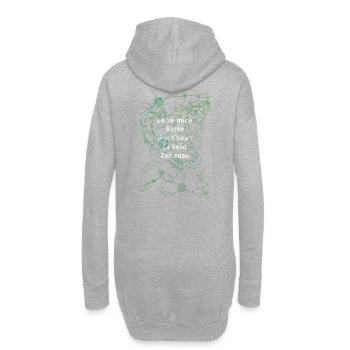 sans moi il y aurait du chaos - Sweat-shirt à capuche long Femme - gris chiné - Dos