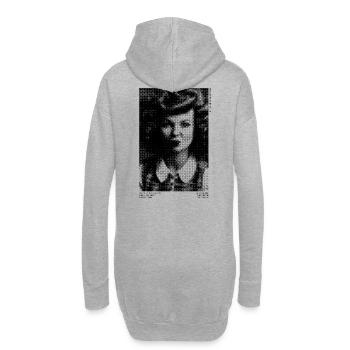Vintage Girl No 1 par Clarissa Black 2023 - Sweat-shirt à capuche long Femme - gris chiné - Dos