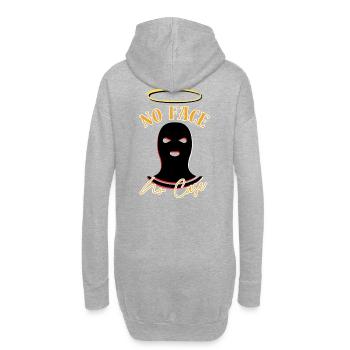 Kein Gesicht, kein Fall - Hoodie-Kleid - Grau meliert - Hinten