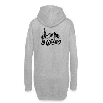 Wandern Wanderer Berge Berg Bäume Baum Natur Wald - Hoodie-Kleid - Grau meliert - Hinten