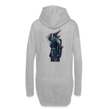 Full Body Samurai - Hoodie Dress - heather grey - Back