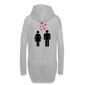 in love - Hoodie Dress - heather grey - Back