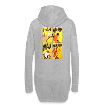 Bande dessinée de musiciens de Brême - Sweat-shirt à capuche long Femme - gris chiné - Dos