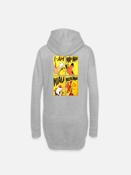 Bremer Stadtmusikanten Comic - Hoodie-Kleid - Grau meliert