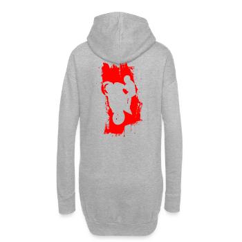 Wheeli Rider Rot - Hoodie-Kleid - Grau meliert - Hinten