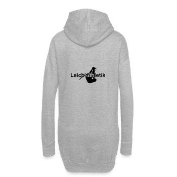 Leichtathletik Stabhochsprung Schrift mittig - Hoodie-Kleid - Grau meliert - Hinten