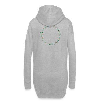 springendes Rentier - Hoodie-Kleid - Grau meliert - Hinten