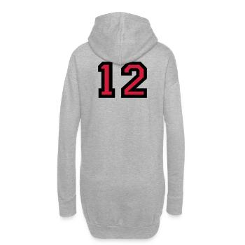 Le numéro 12 - Le numéro de douze - Sweat-shirt à capuche long Femme - gris chiné - Dos