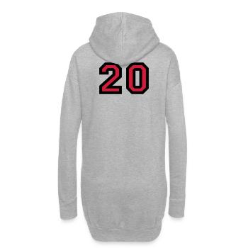 Le numéro 20 - nombre de vingt - Sweat-shirt à capuche long Femme - gris chiné - Dos