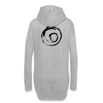 Spirale tourbillon point de cercle tourbillon dessiné à la main - Sweat-shirt à capuche long Femme - gris chiné - Dos