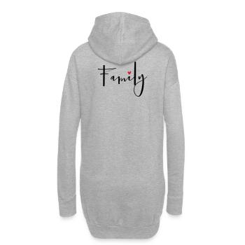 Family coeur amour de la communauté cadeau - Sweat-shirt à capuche long Femme - gris chiné - Dos