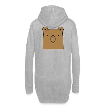 Ours ours idée cadeau ours câlin - Sweat-shirt à capuche long Femme - gris chiné - Dos