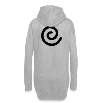 Spirale symbole signe vertèbre cadeau - Sweat-shirt à capuche long Femme - gris chiné - Dos