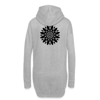 Blüte Mandala Blume Floral - Hoodie-Kleid - Grau meliert - Hinten